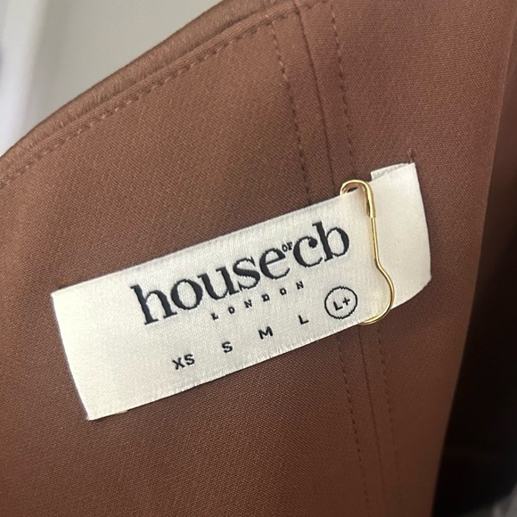 NWOT - HOUSE OF CB Myrna Satin Corset Slip Dress in CHOCOLATE - Picture 13 of 13